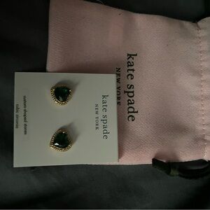 Kate Spade Green Heart shaped Earrings